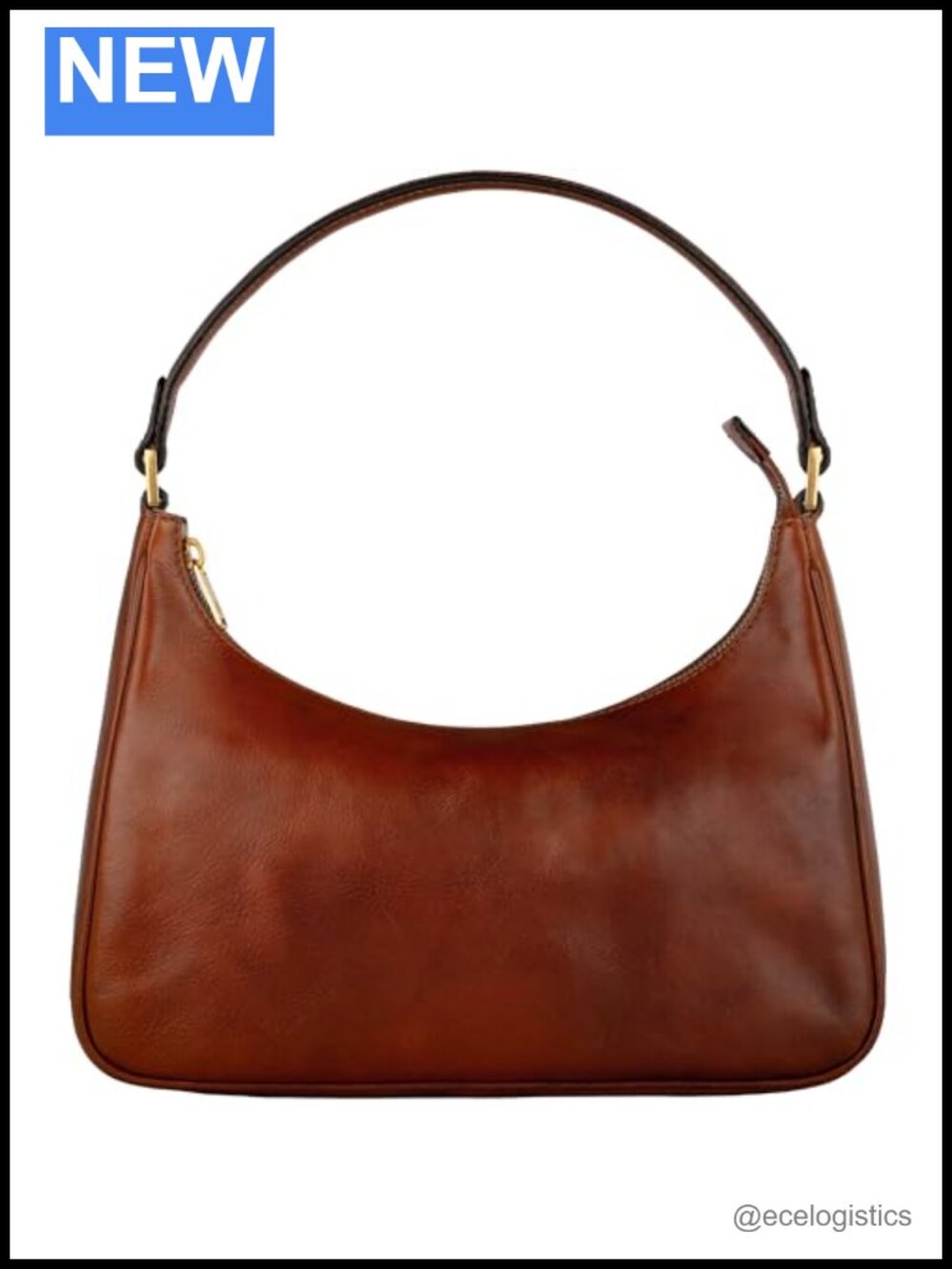 Full-Grain Leather Shoulder Bag - Women's Purse Made in Italy